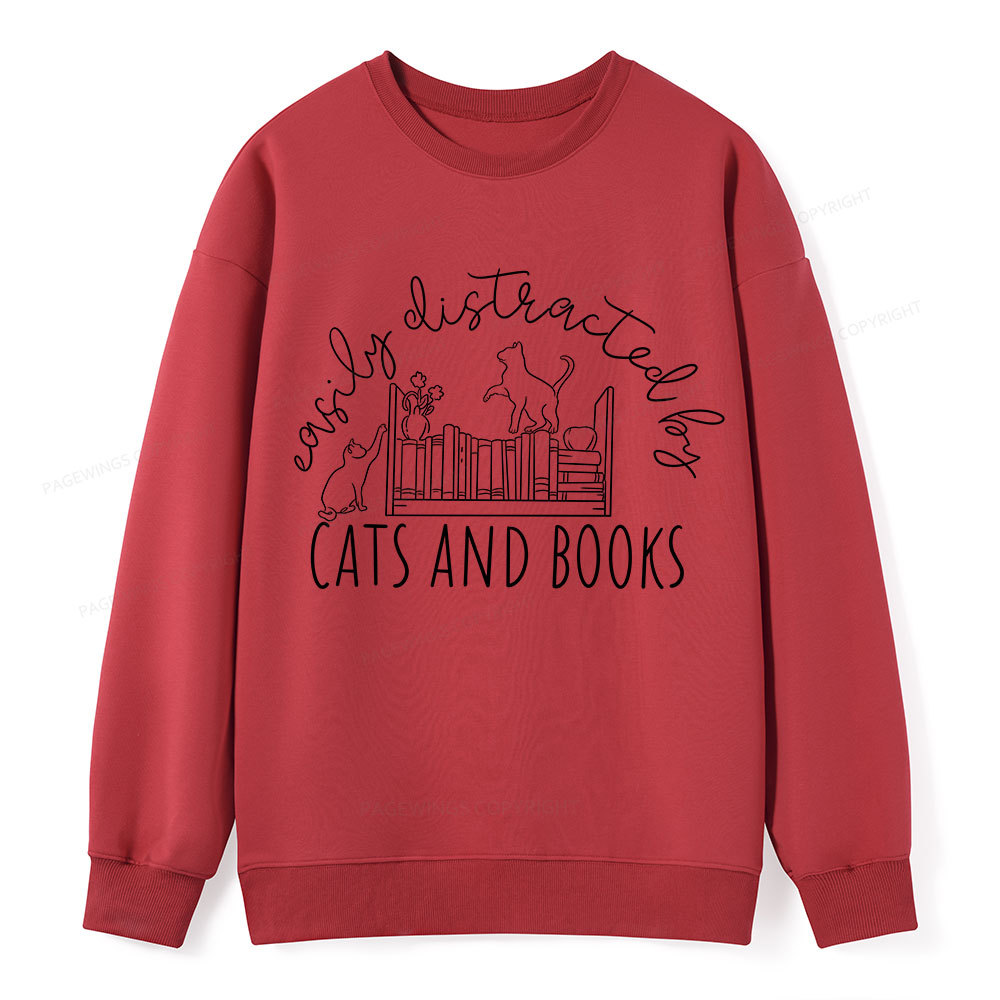 Pagewing Cute Cats And Books  Unisex Classic Sweatshirt