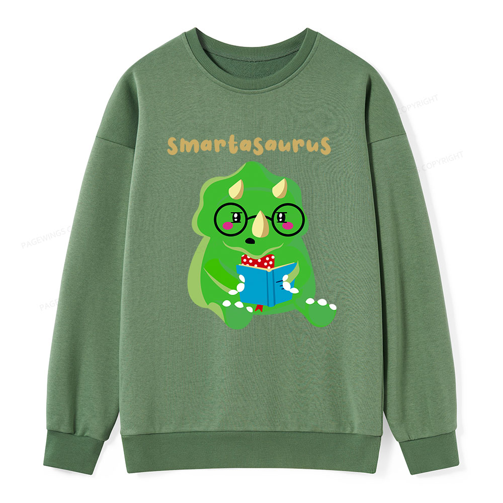 Pagewing Smart Dinosaur Is Reading Seriously Unisex Classic Sweatshirt