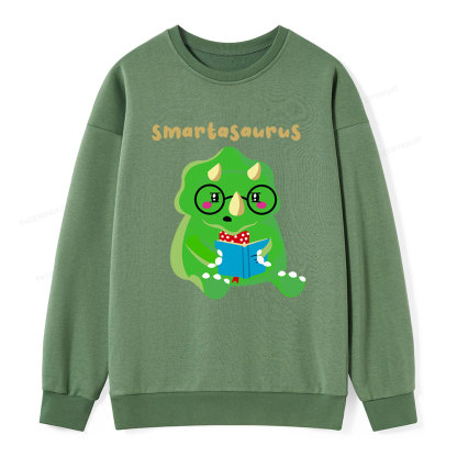 Pagewing Smart Dinosaur Is Reading Seriously Unisex Classic Sweatshirt