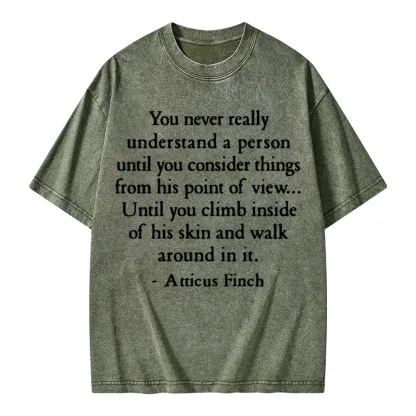 Pagewings You Never Really Understand A Person Unisex Washed T-shirt