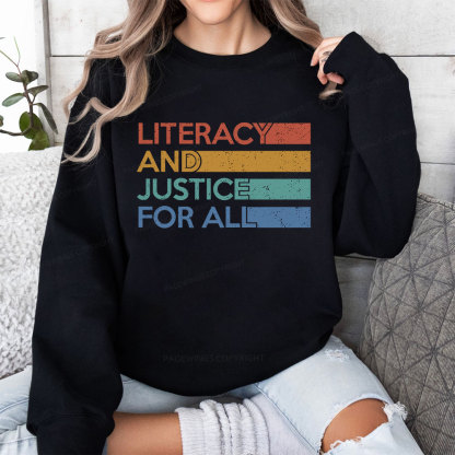 Pagewing Literacy and Justice For All Unisex Classic Sweatshirt