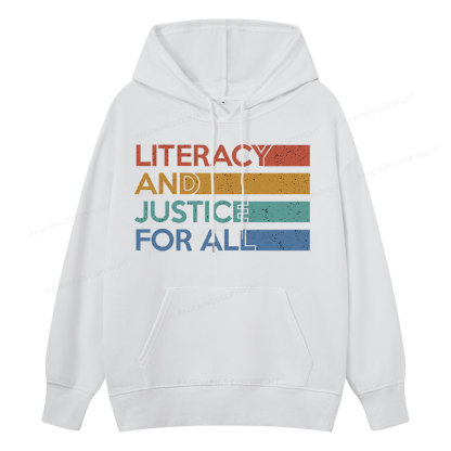Pagewing Literacy and Justice For All Unisex Classic Hoodie