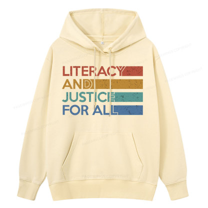 Pagewing Literacy and Justice For All Unisex Classic Hoodie