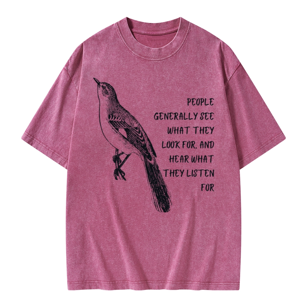 Pagewings To Kill a Mockingbird Unisex Washed T-shirt