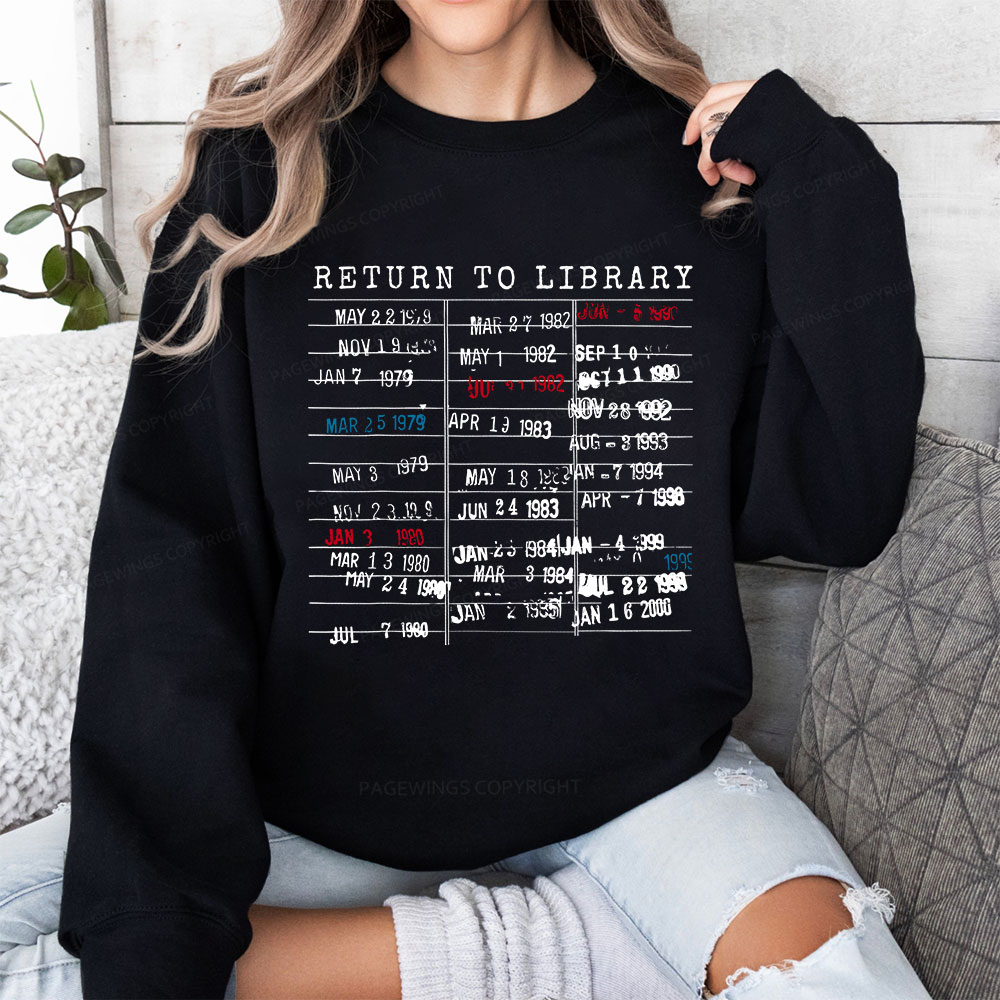 Pagewing Return To Library Unisex Classic Sweatshirt