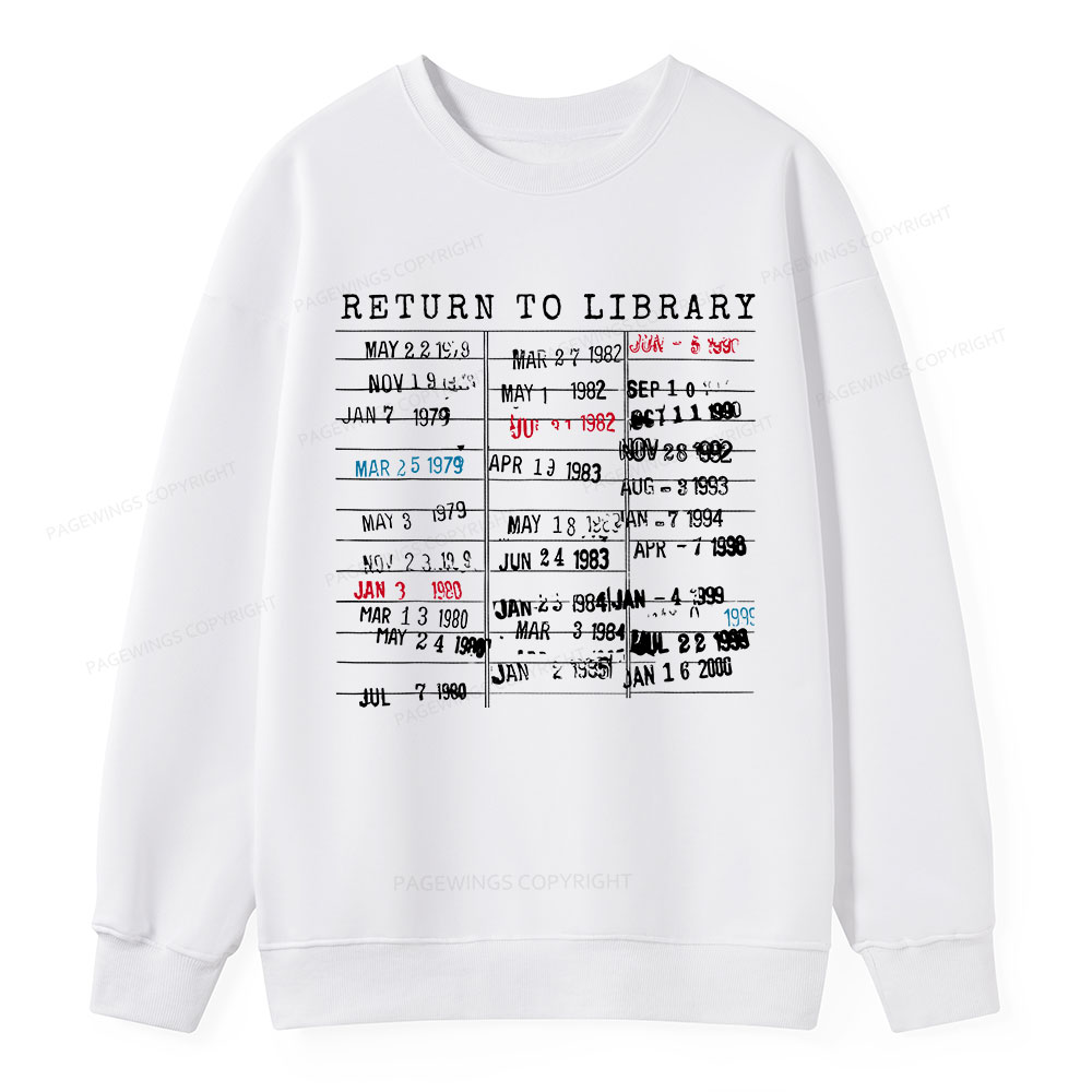 Pagewing Return To Library Unisex Classic Sweatshirt