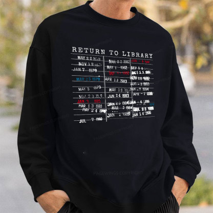 Pagewing Return To Library Unisex Classic Sweatshirt