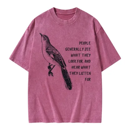 Pagewings To Kill a Mockingbird Unisex Washed T-shirt