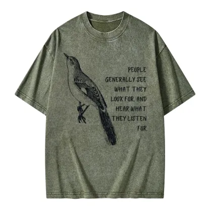 Pagewings To Kill a Mockingbird Unisex Washed T-shirt