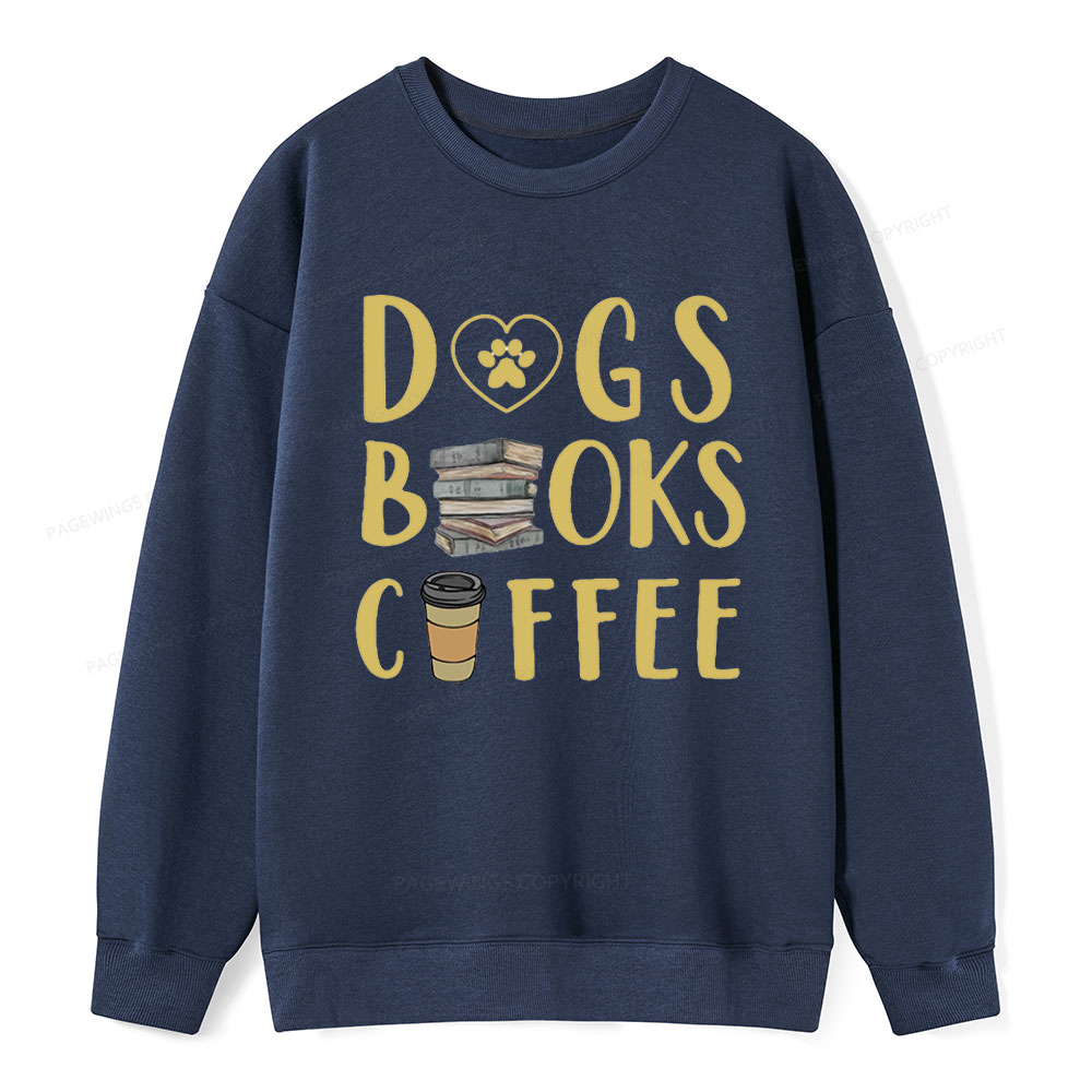 Pagewing Dogs, Books, Coffee Unisex Classic Sweatshirt