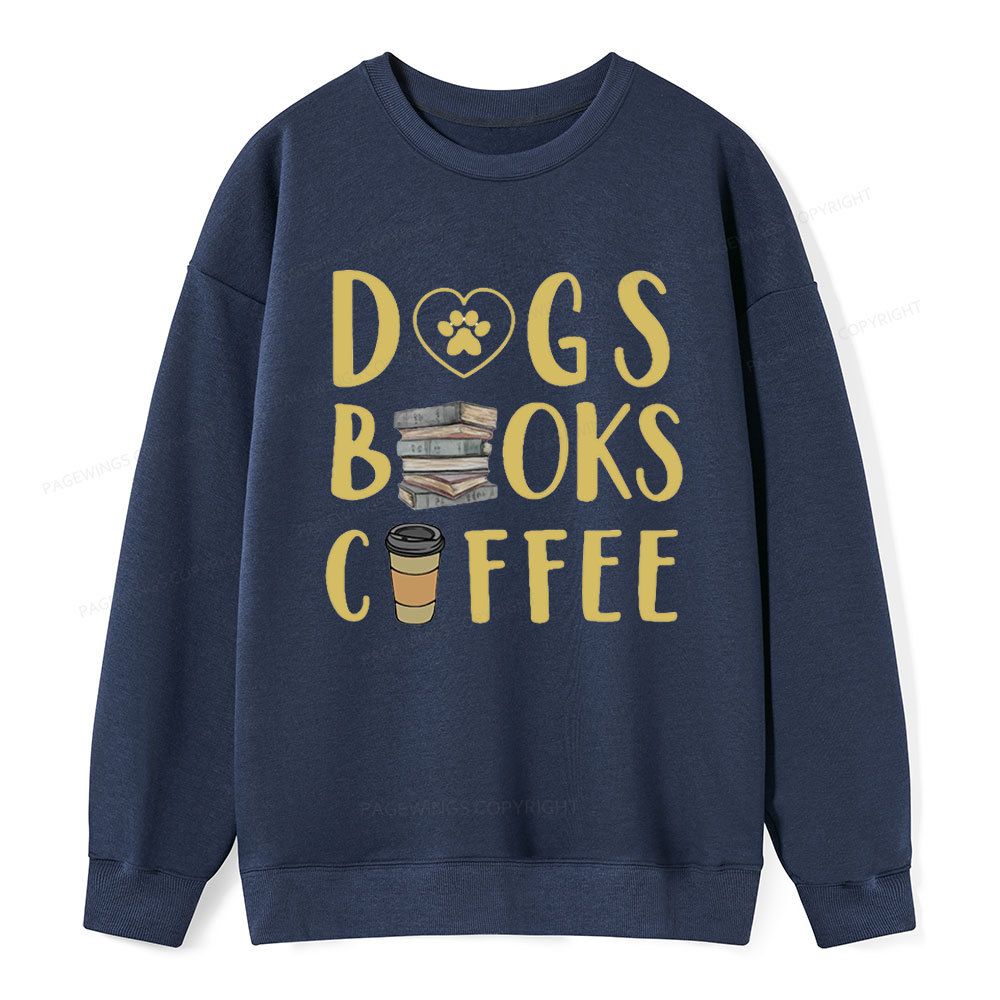 Pagewing Dogs, Books, Coffee Unisex Classic Sweatshirt