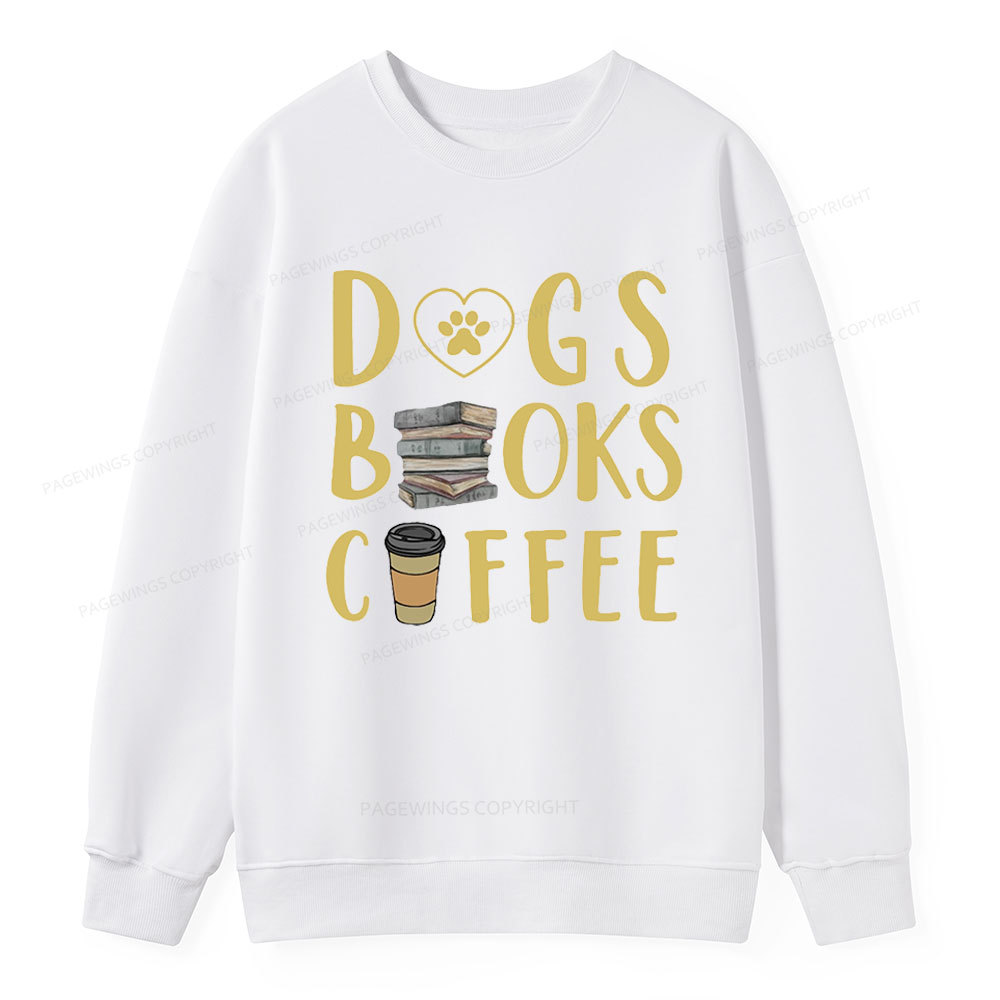 Pagewing Dogs, Books, Coffee Unisex Classic Sweatshirt