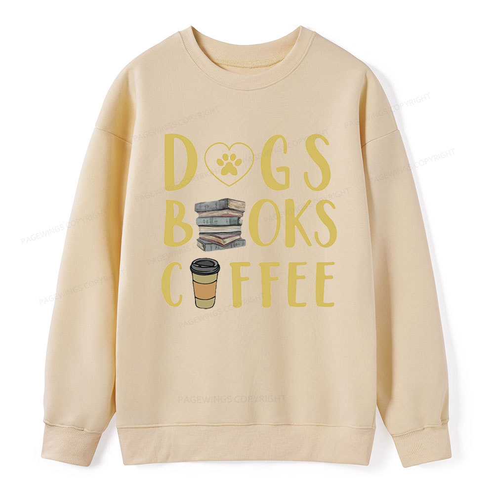 Pagewing Dogs, Books, Coffee Unisex Classic Sweatshirt