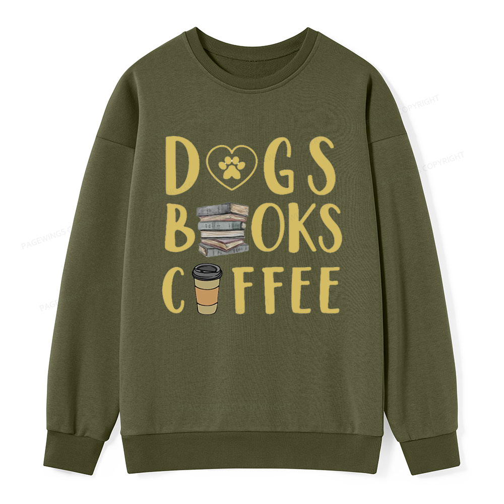 Pagewing Dogs, Books, Coffee Unisex Classic Sweatshirt