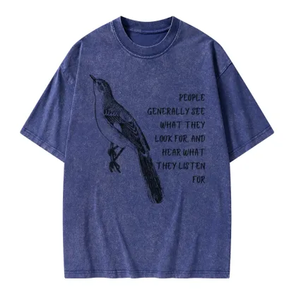 Pagewings To Kill a Mockingbird Unisex Washed T-shirt