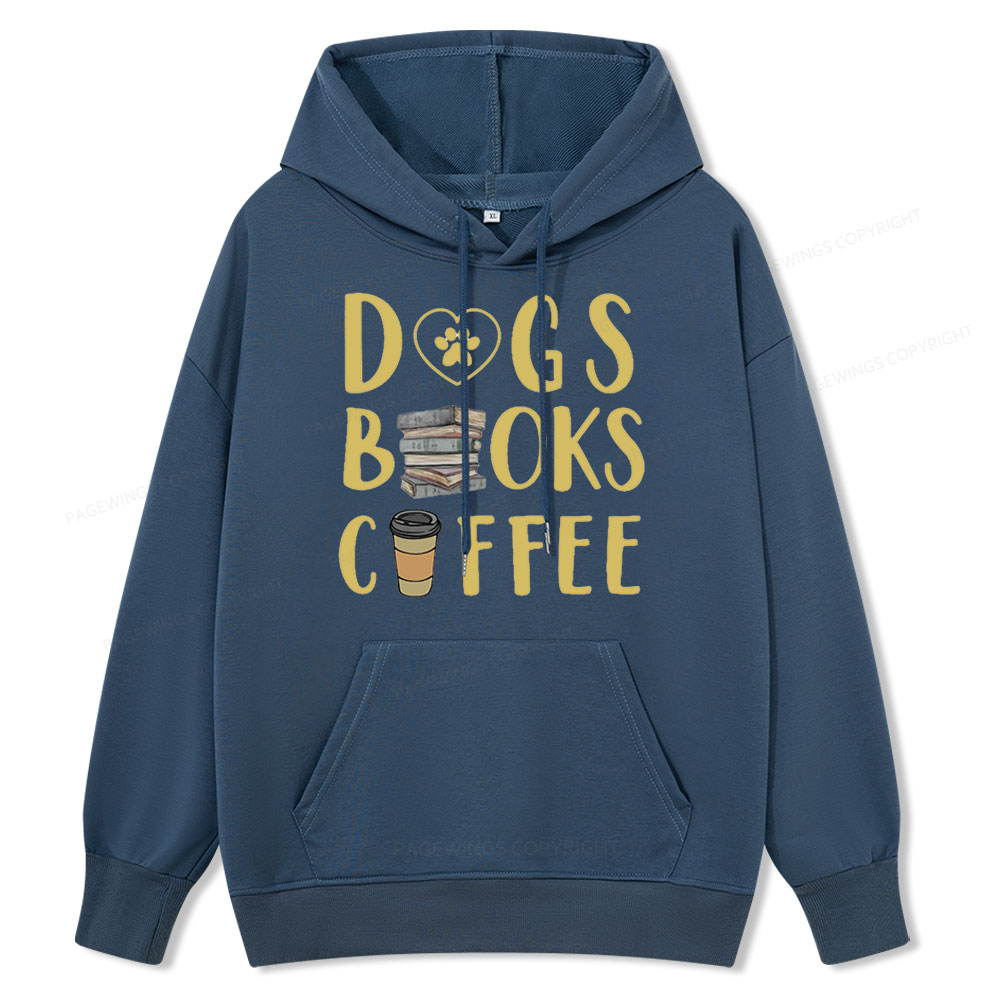 Pagewing Dogs, Books, Coffee Unisex Classic Hoodie
