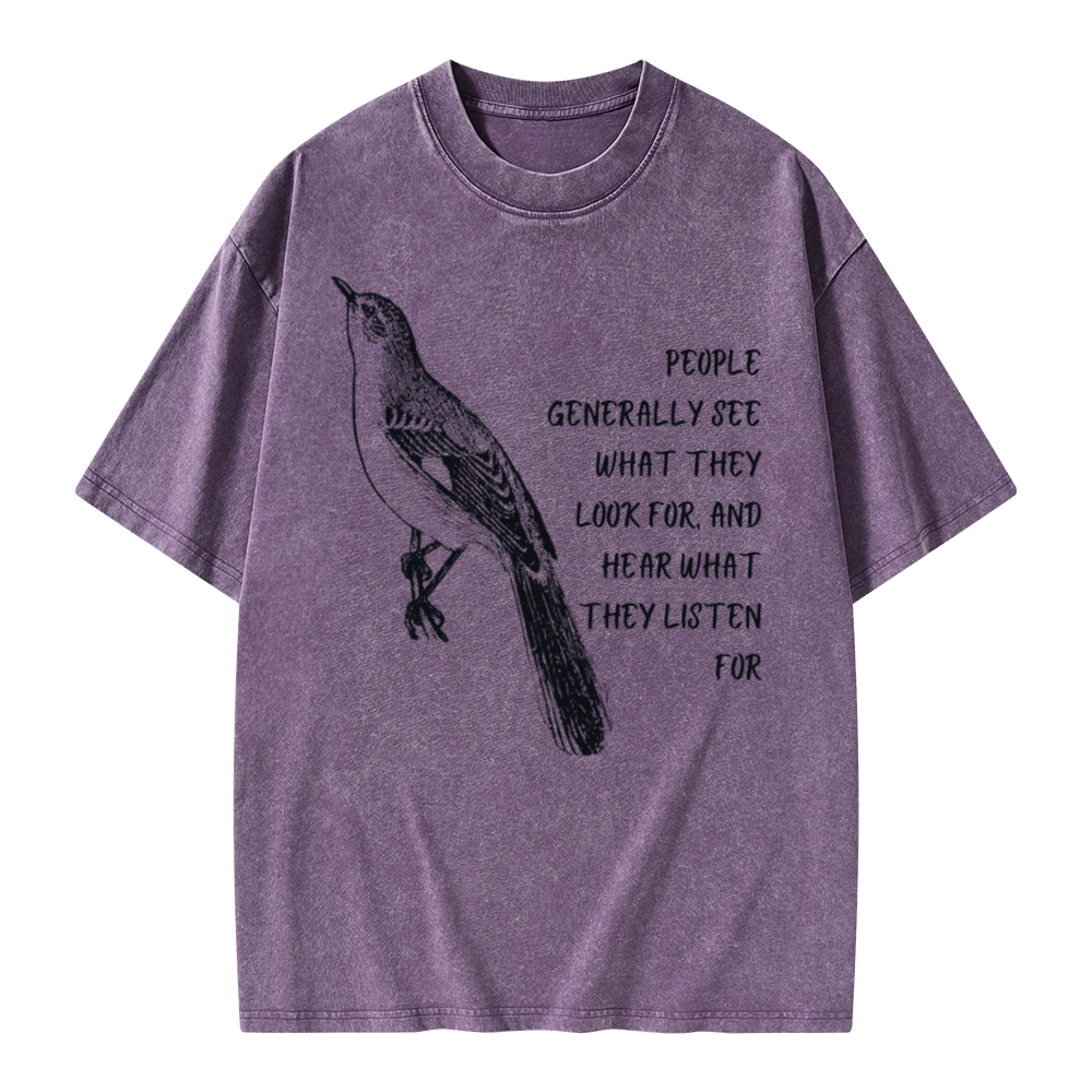 Pagewings To Kill a Mockingbird Unisex Washed T-shirt