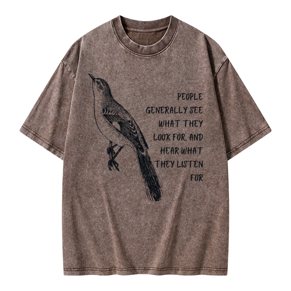 Pagewings To Kill a Mockingbird Unisex Washed T-shirt