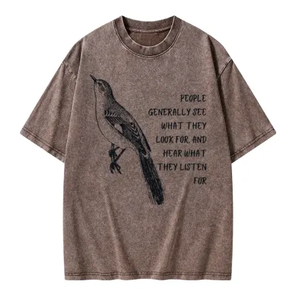 Pagewings To Kill a Mockingbird Unisex Washed T-shirt