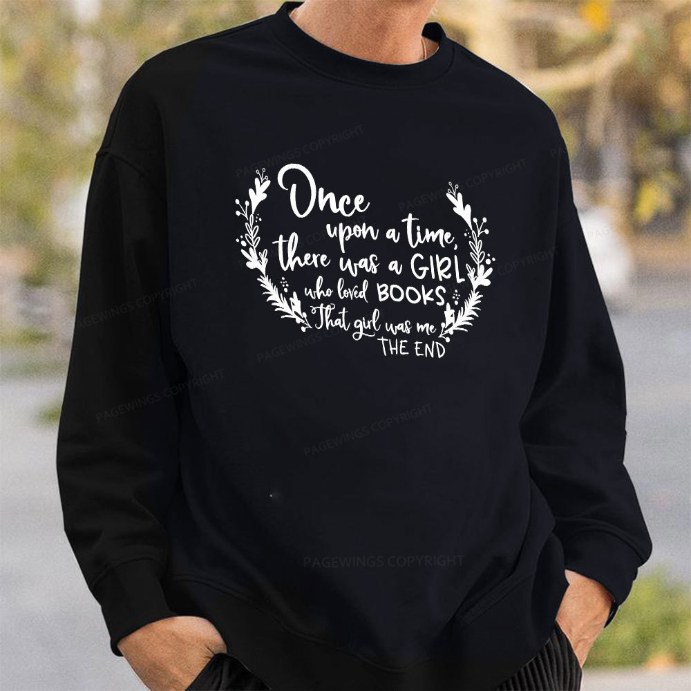 Pagewings There Was A Girl Who Loved Books Unisex Classic Sweatshirt