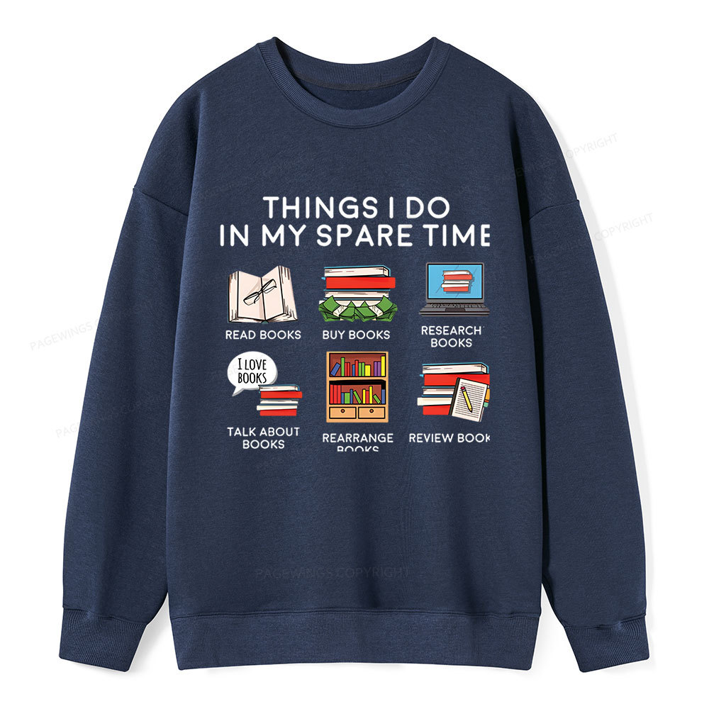 Pagewings Books Reading In My Spare Time  Unisex Classic Sweatshirt