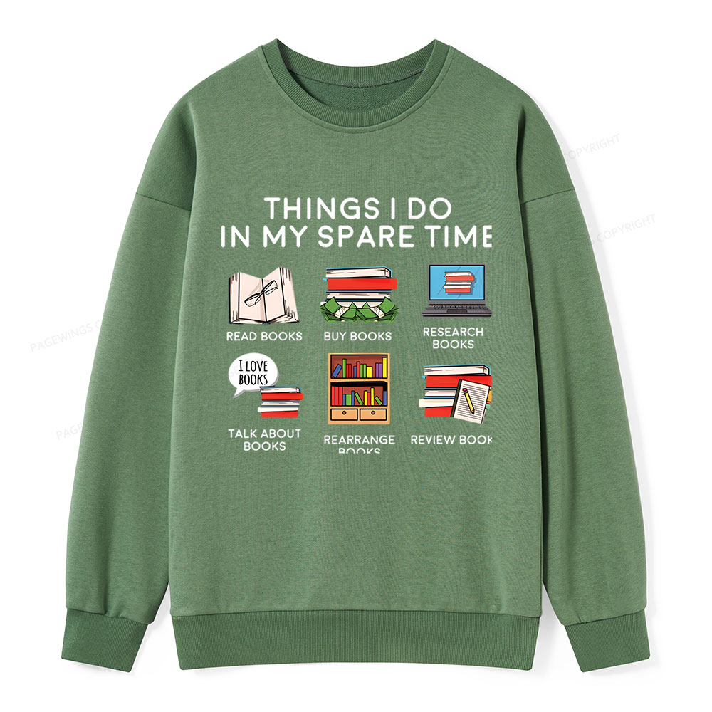 Pagewings Books Reading In My Spare Time  Unisex Classic Sweatshirt