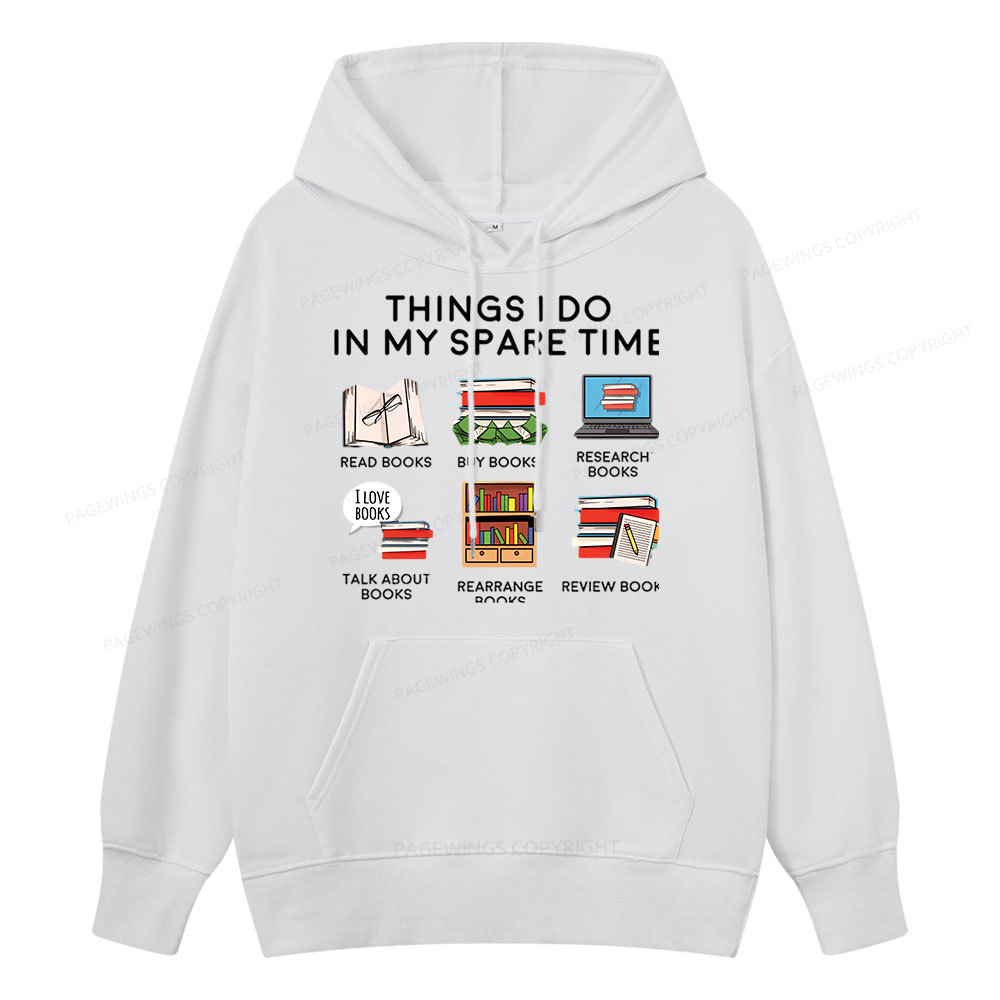 Pagewings Books Reading In My Spare Time Unisex Classic Hoodie