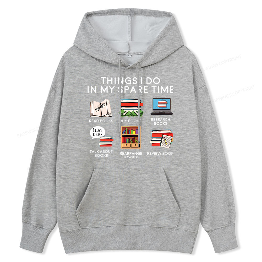Pagewings Books Reading In My Spare Time Unisex Classic Hoodie