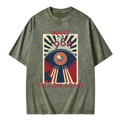Pagewings Nineteen Eighty-Four Unisex Washed T-shirt