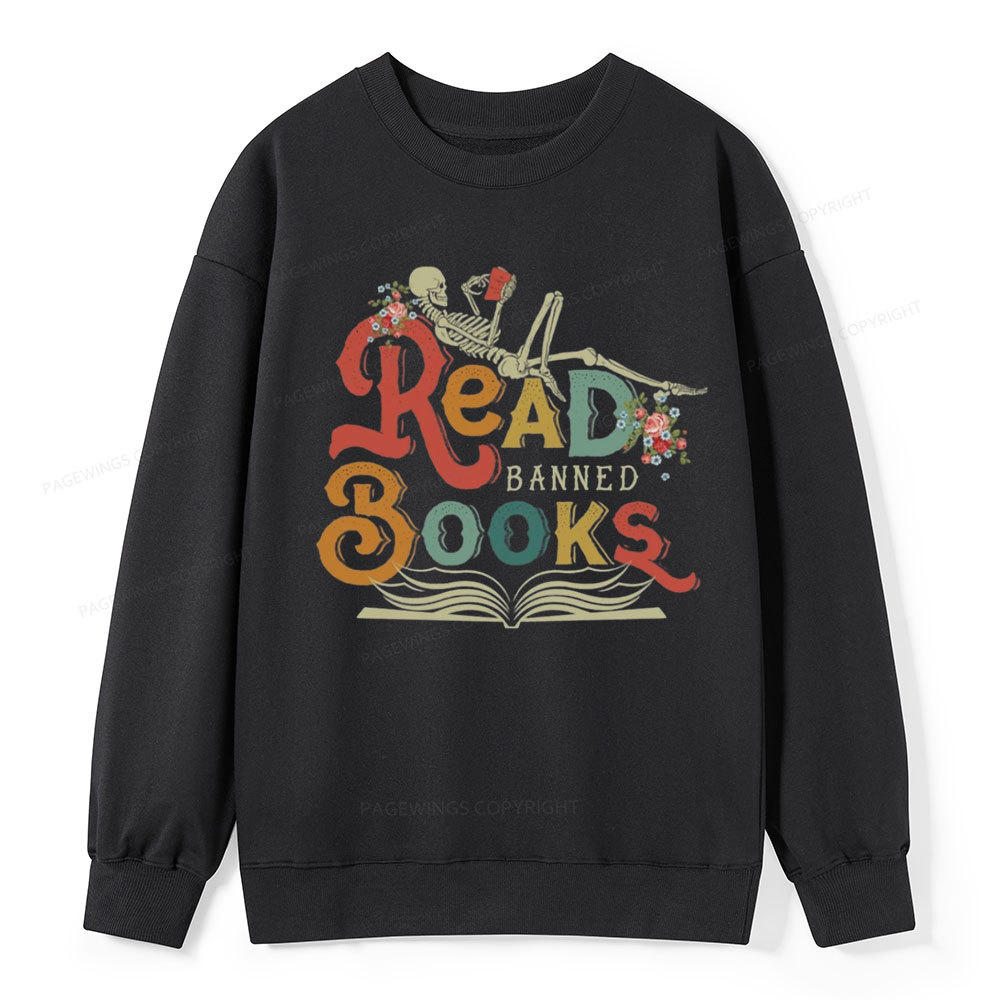 Pagewings Read Banned Books Unisex Classic Sweatshirt
