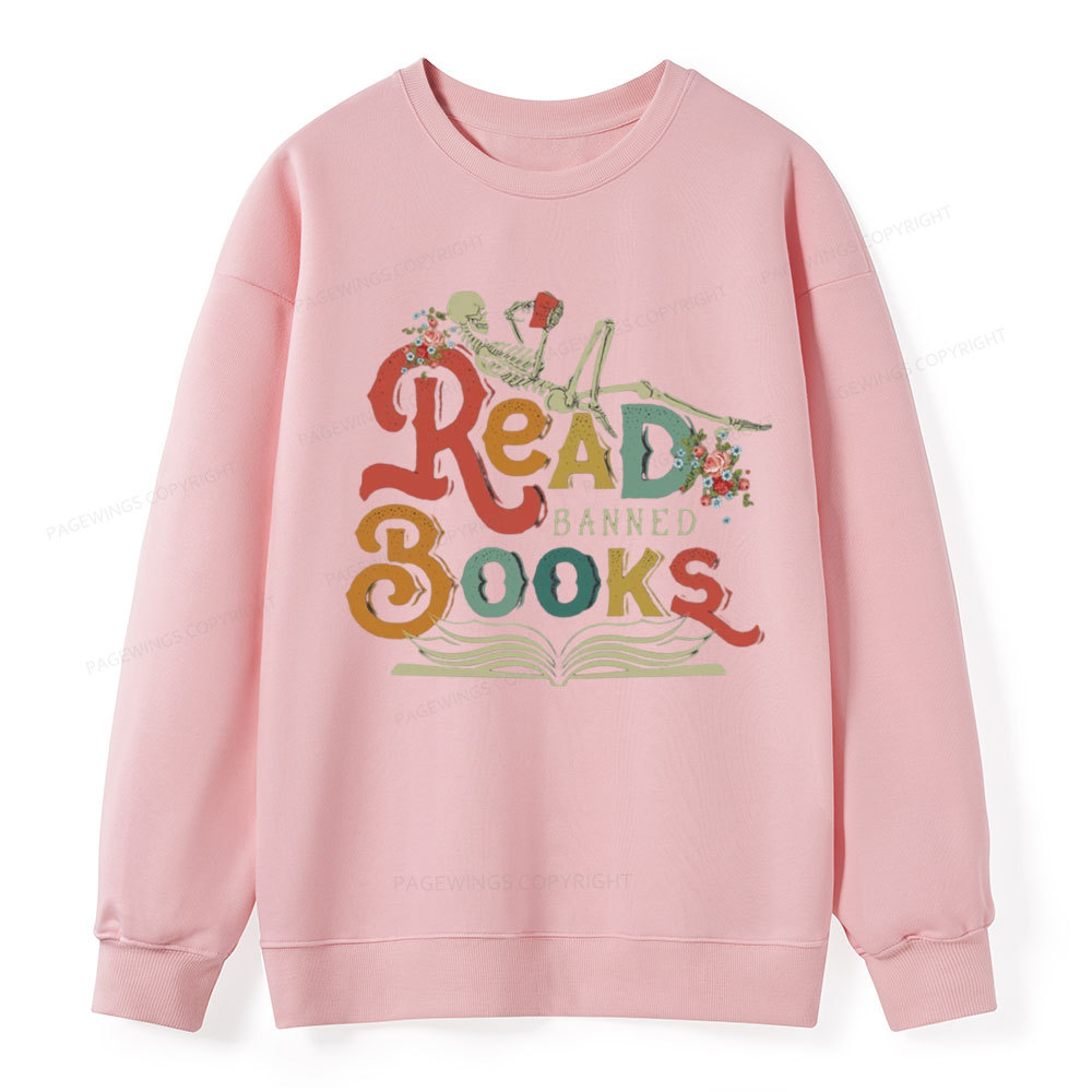 Pagewings Read Banned Books Unisex Classic Sweatshirt