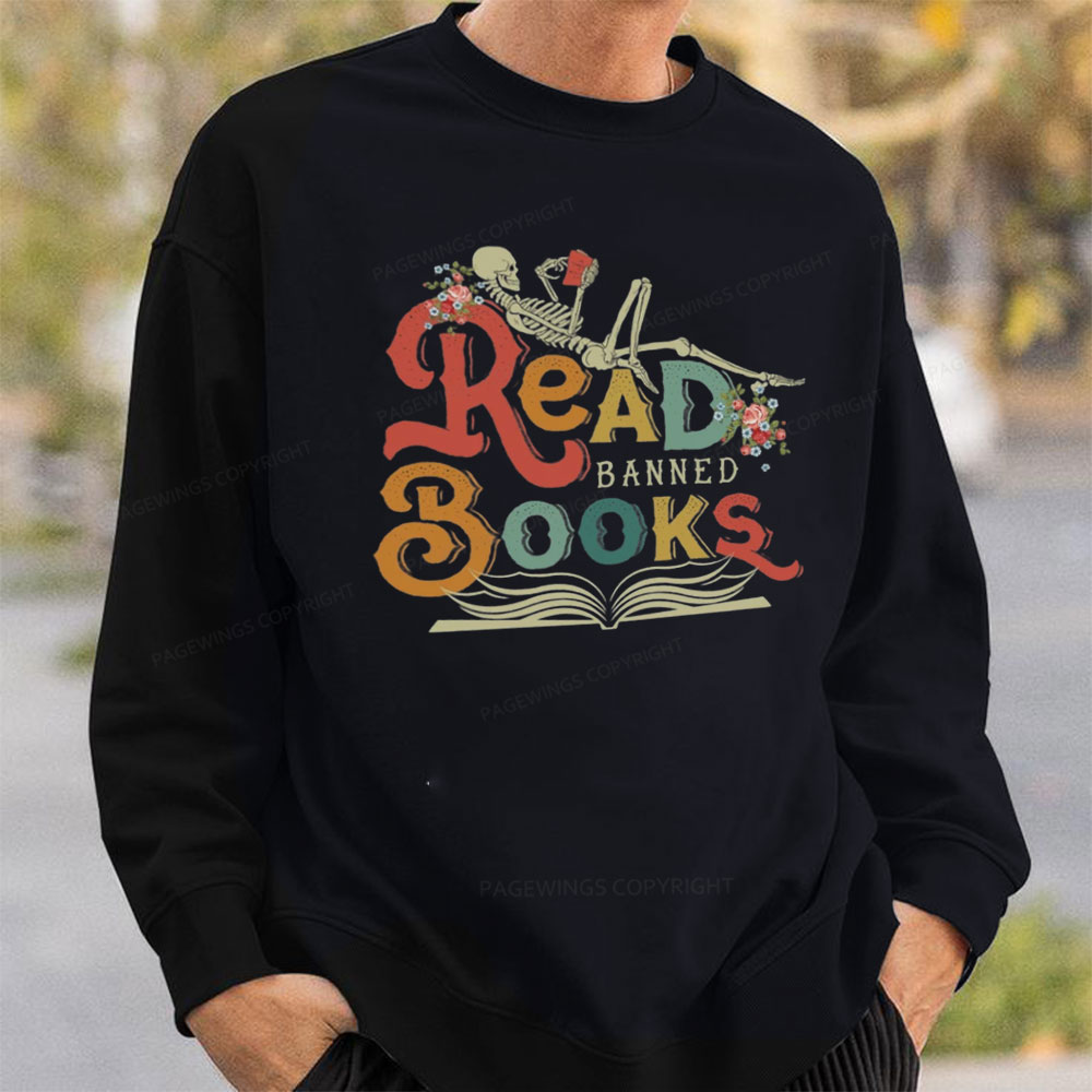 Pagewings Read Banned Books Unisex Classic Sweatshirt