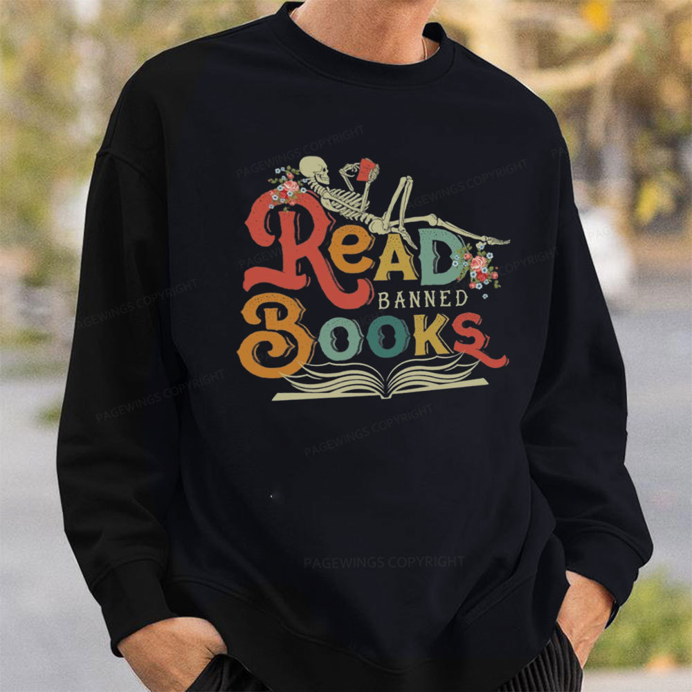 Pagewings Read Banned Books Unisex Classic Sweatshirt