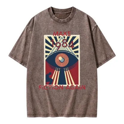 Pagewings Nineteen Eighty-Four Unisex Washed T-shirt