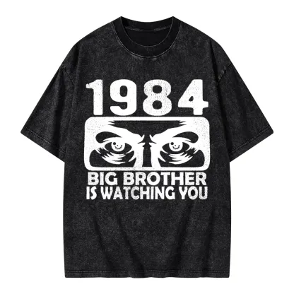 Pagewings Big Brother is Watching You Unisex Washed T-shirt