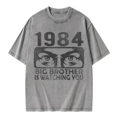Pagewings Big Brother is Watching You Unisex Washed T-shirt