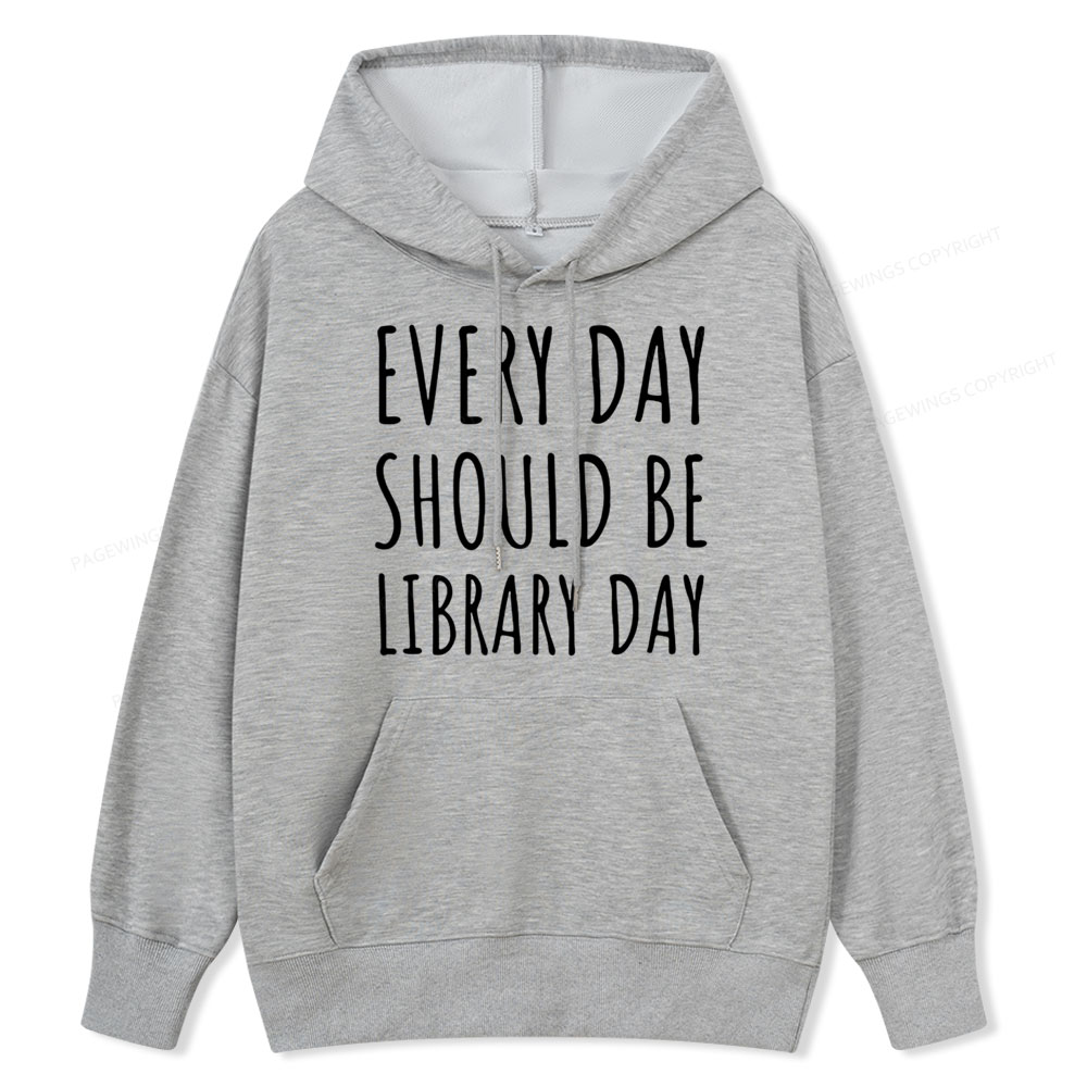 Pagewings Library Day Media Specialist Unisex Classic Hoodie