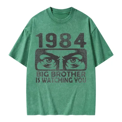 Pagewings Big Brother is Watching You Unisex Washed T-shirt