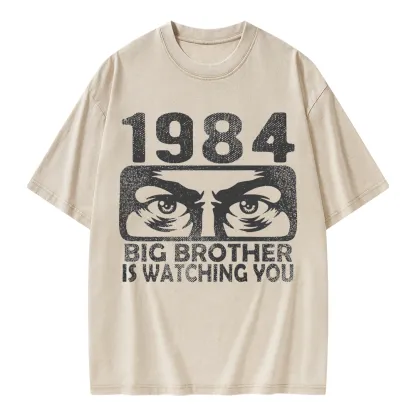 Pagewings Big Brother is Watching You Unisex Washed T-shirt