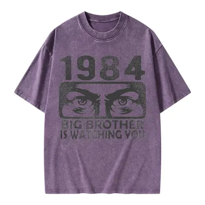 Pagewings Big Brother is Watching You Unisex Washed T-shirt
