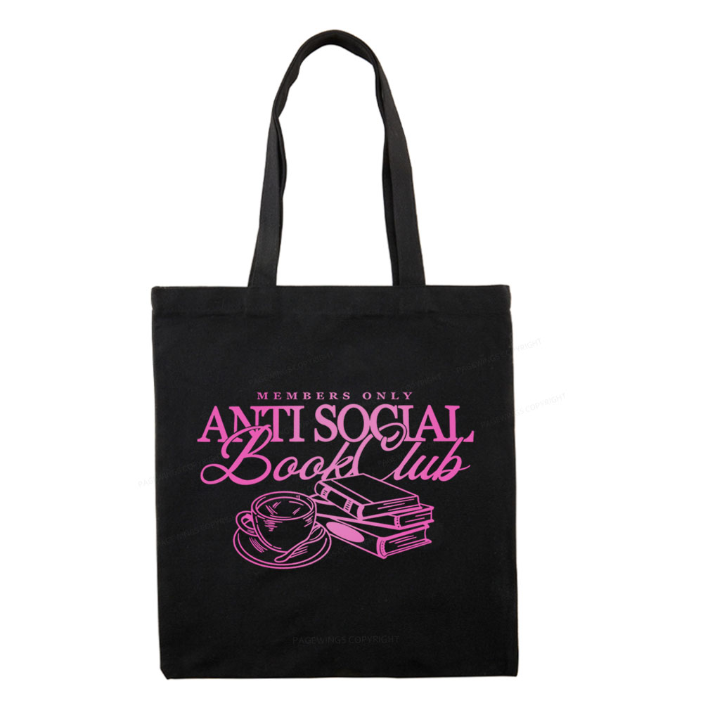 Pagewings Anti Social Book Club Tote Bag