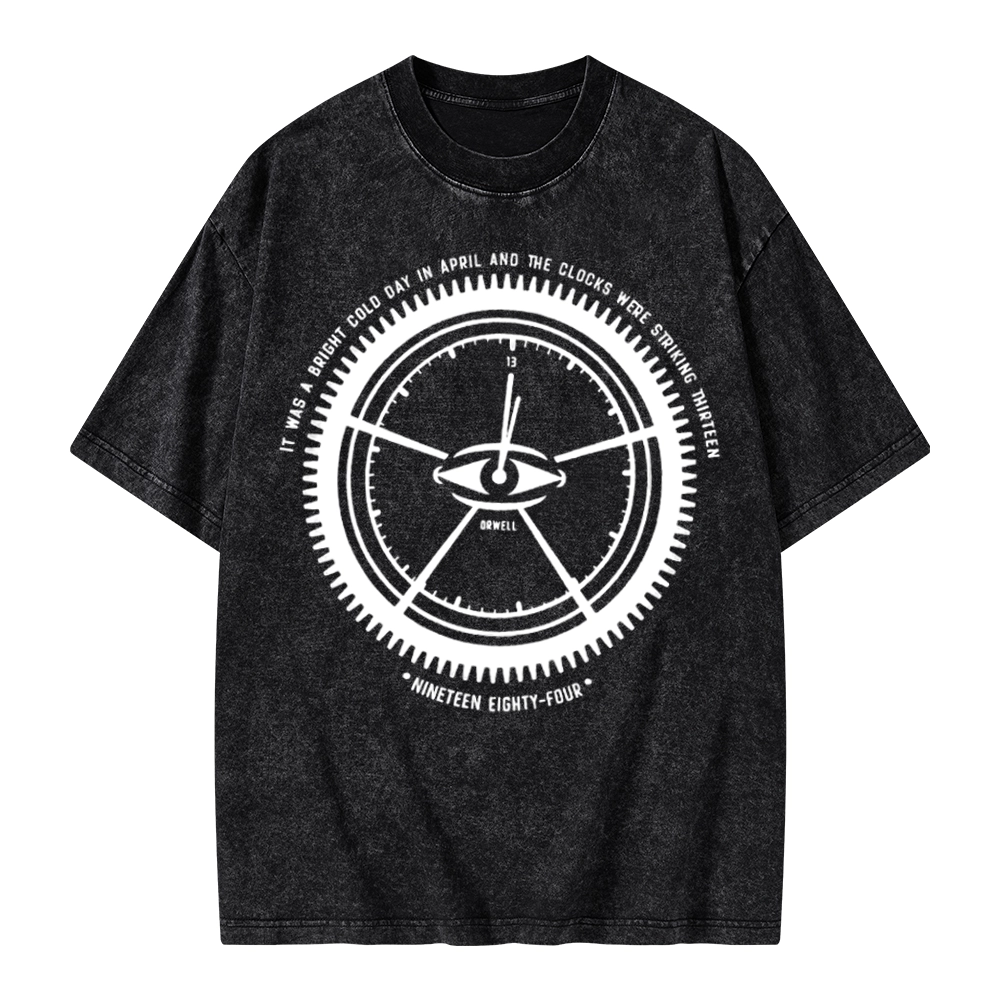 Pagewings Nineteen Eighty-Four Unisex Washed T-shirt