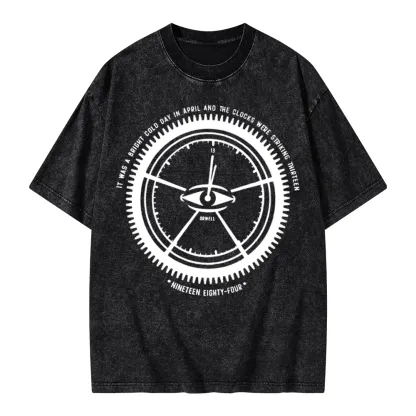 Pagewings Nineteen Eighty-Four Unisex Washed T-shirt