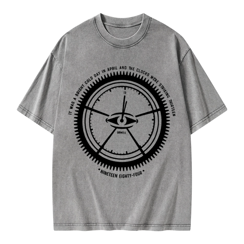 Pagewings Nineteen Eighty-Four Unisex Washed T-shirt