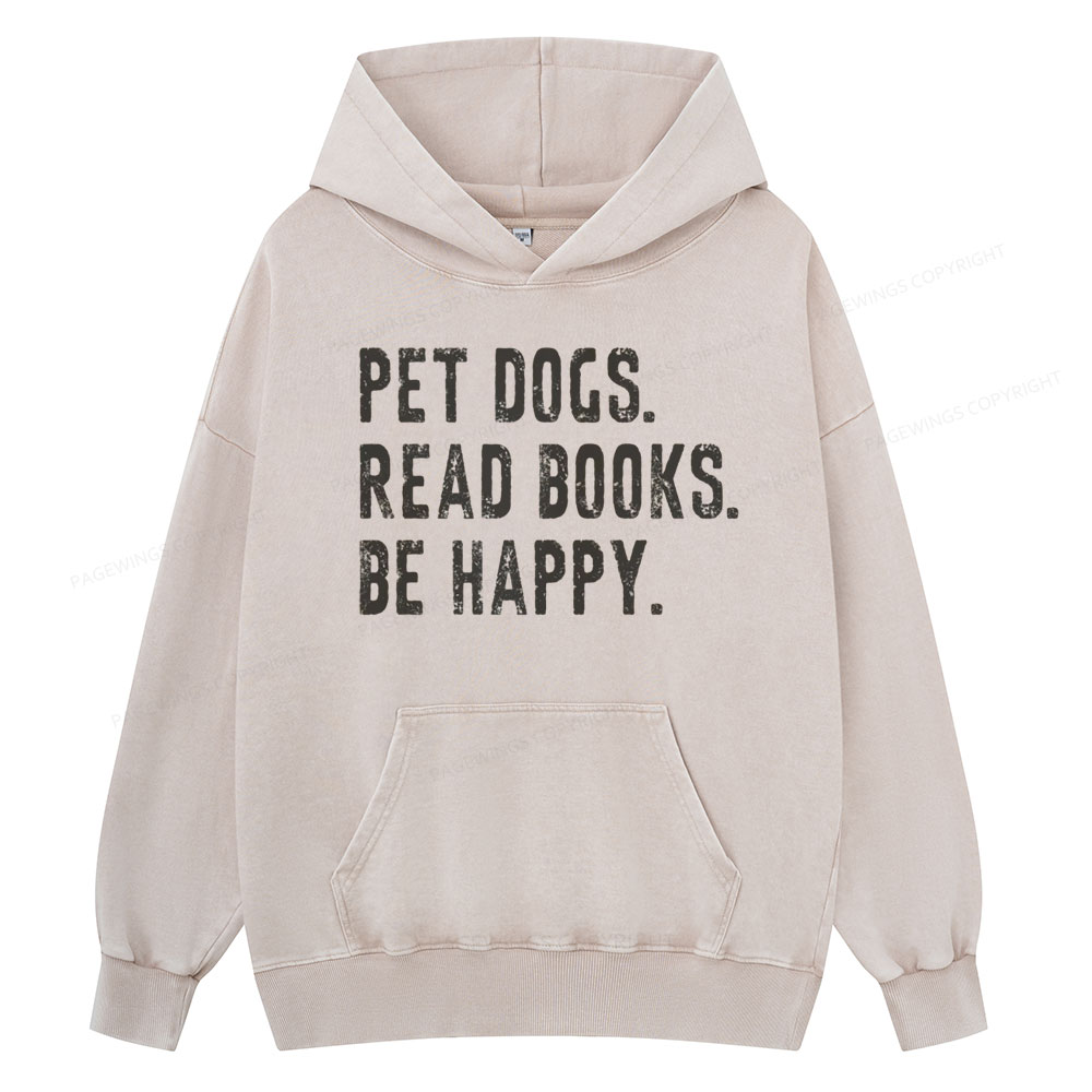 Pagewings Book Sweatshirt, Book Lover Gift Unisex Washed Hoodie