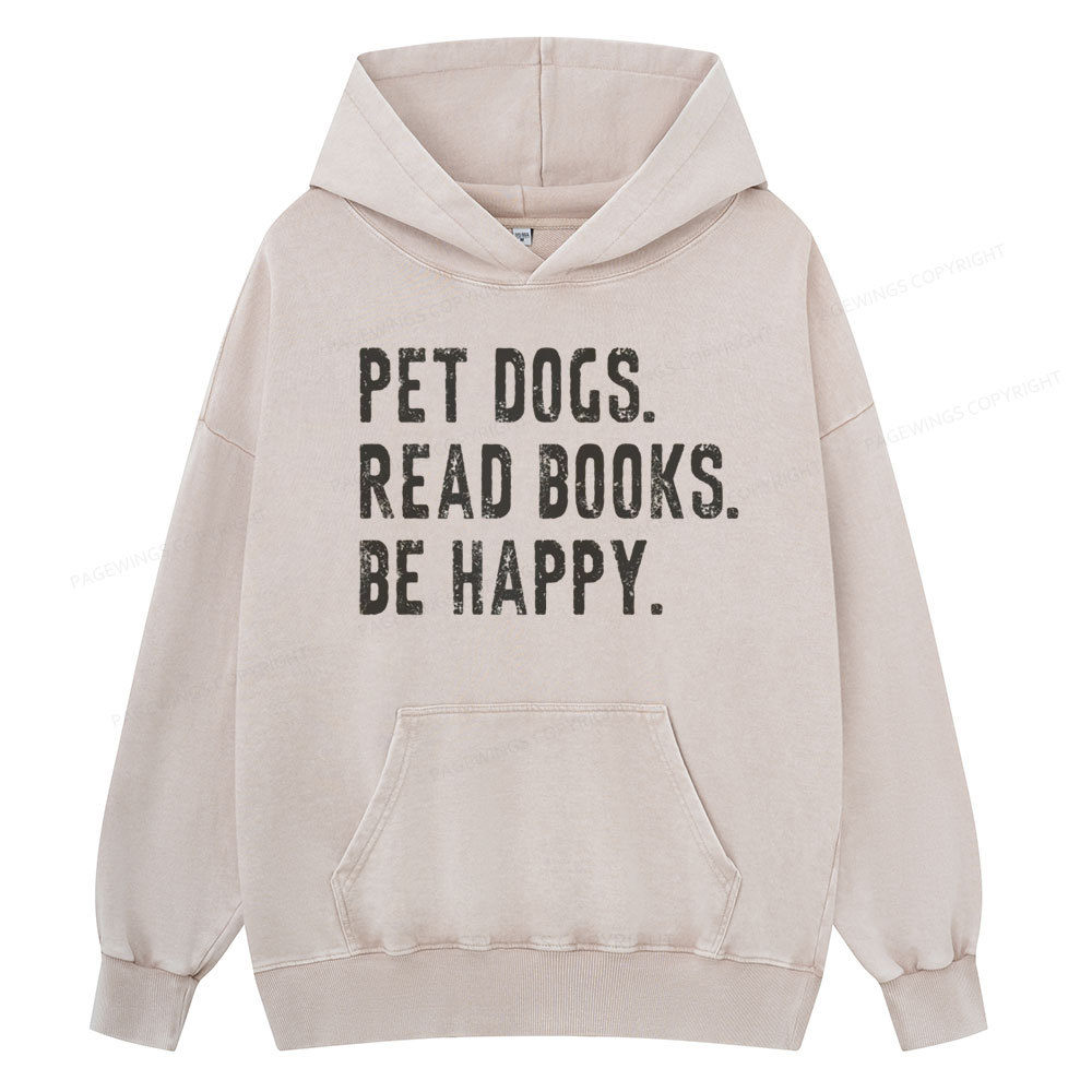 Pagewings Book Sweatshirt, Book Lover Gift Unisex Washed Hoodie