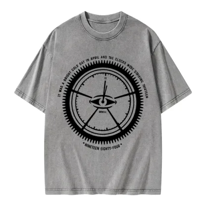 Pagewings Nineteen Eighty-Four Unisex Washed T-shirt