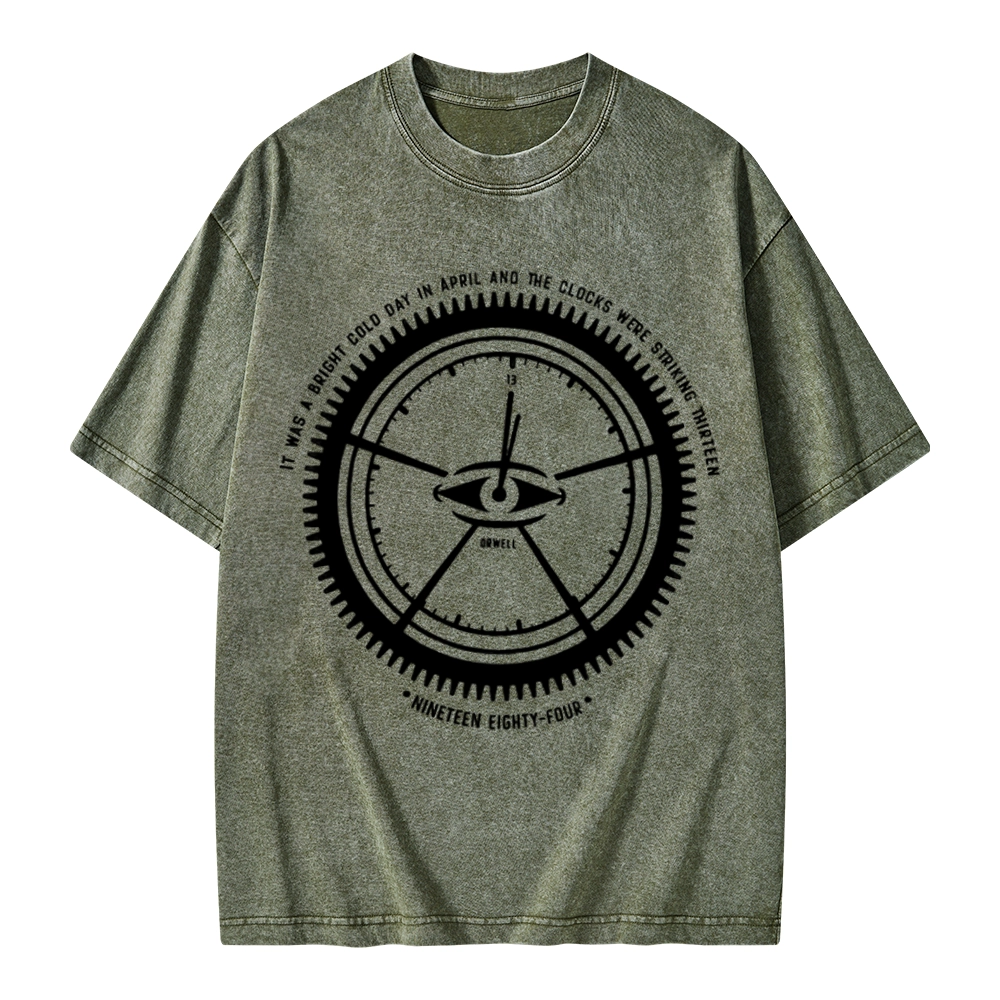 Pagewings Nineteen Eighty-Four Unisex Washed T-shirt