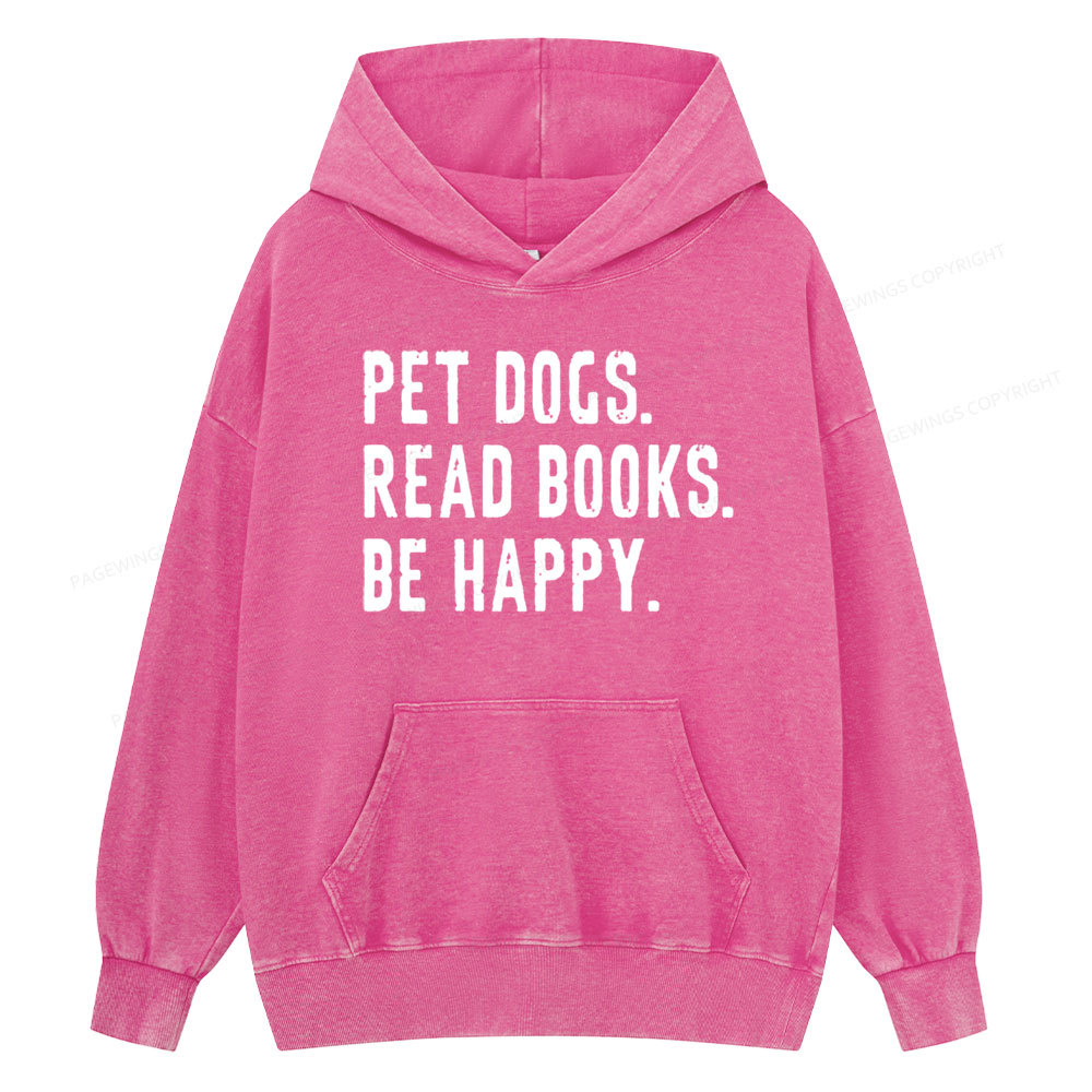 Pagewings Book Sweatshirt, Book Lover Gift Unisex Washed Hoodie