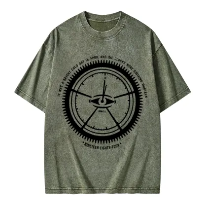 Pagewings Nineteen Eighty-Four Unisex Washed T-shirt